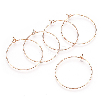 Long-Lasting Plated Brass Hoop Earrings Findings KK-K204-179LG-NF-1