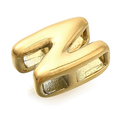 Ion Plating(IP) 304 Stainless Steel Slide Charms STAS-B075-37G-N-1