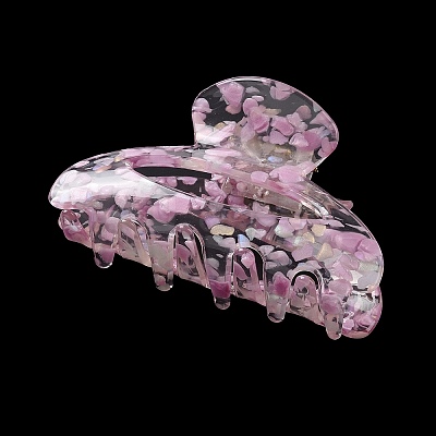 Transparent Floral Pattern Acrylic Claw Hair Clips PW23031332736-1