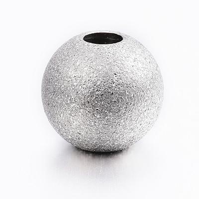 Tarnish Resistant 202 Stainless Steel Textured Beads STAS-G137-02P-1