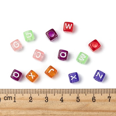 Transparent Large Hole Acrylic European Beads TACR-Q005-6mm-M-1