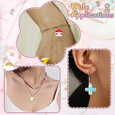 42Pcs 21 Styles Alloy Enamel Charms ENAM-CJ0006-95-1