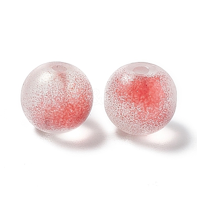 Frosted Glass Beads GLAA-P029-07A-1
