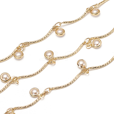 Handmade Brass Scalloped Bar Chains CHC-I027-02G-1