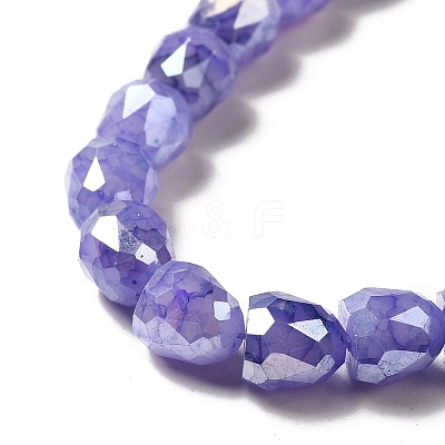 Electroplate Glass Beads Strand GLAA-G088-03D-1