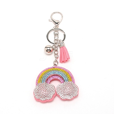 Alloy Keychain Clasp Findings KEYC-WH0023-04-1