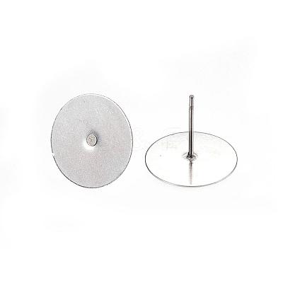 Tarnish Resistant 304 Stainless Steel Stud Earring Findings STAS-D448-088P-14mm-1