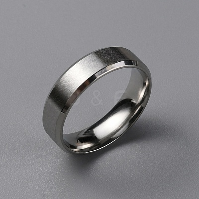 Matte Style 304 Stainless Steel Wide Band Finger Rings for Women Men RJEW-WH0009-14D-P-1
