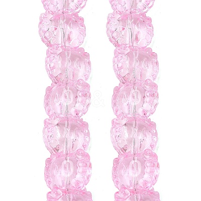 Electroplate Baking Paint Transparent Glass Beads Strands GL-CBA17FF-02J-1