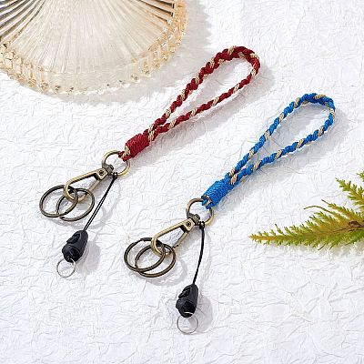 2Pcs Boho Macrame Wristlet Keychain Keying KEYC-SW00004-07-1
