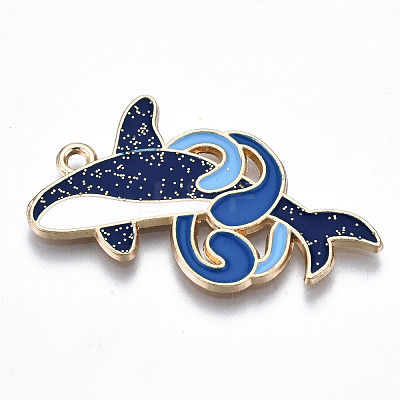 Eco-Friendly Alloy Enamel Pendants X-ENAM-Q437-032-NR-1