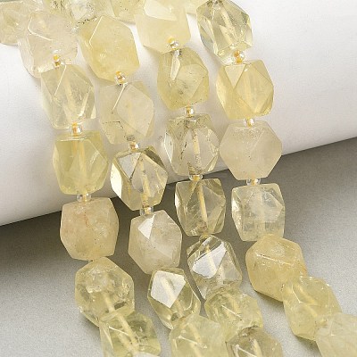 Heated Natural Lemon Quartz Beads Strands GG-CBAF8A8-A12-01-1