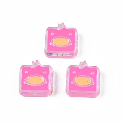 Transparent Acrylic Beads ACRC-S039-09E-1