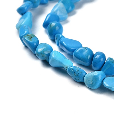 Natural Howlite Beads Strands LS-G-P497-01E-37-1