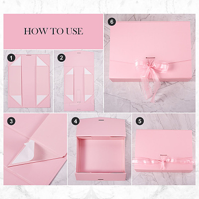 Rectangle Foldable Paper Gift Storage Boxes AJEW-TAC0035-07C-1
