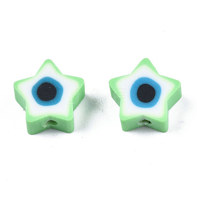 Handmade Polymer Clay Beads CLAY-T019-09B-1