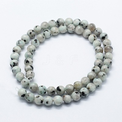 Natural Sesame Jasper/Kiwi Jasper Beads Strands G-I199-29-12mm-1