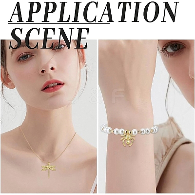 6Pcs 3 Styles Brass Pendants KK-YW0004-44-1