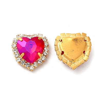 Moonlight Effect Heart Sew on Rhinestone RGLA-F079-01B-01-1
