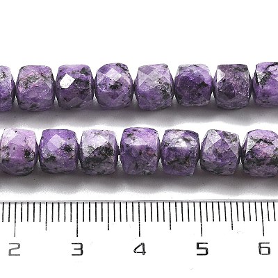 Dyed Natural Sesame Jasper Imitation Charoite Beads Strands G-C179-B01-01-1