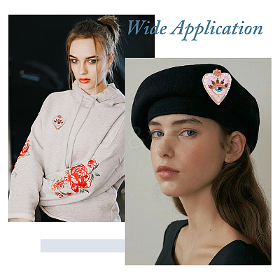 2Pcs Cloth Computerized Embroidery Sew on Patches PATC-FH0001-39A-1