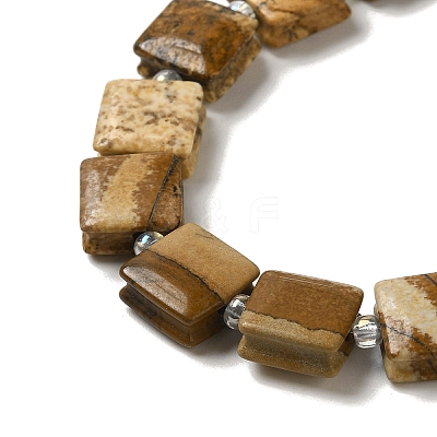 Natural Wood Lace Stone Wooden Jasper Beads Strands G-L596-A04-01-1