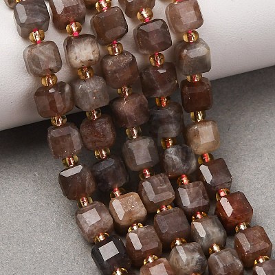 Natural Black Moonstone Beads Strands GG-CBAC972-A07-01-1