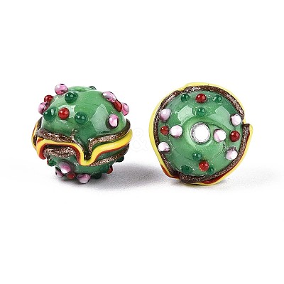 Handmade Lampwork Bumpy Beads LAMP-T022-05E-1