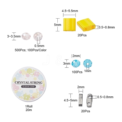 DIY Glass Beads Bracelet Making Kit DIY-YW0004-46-1