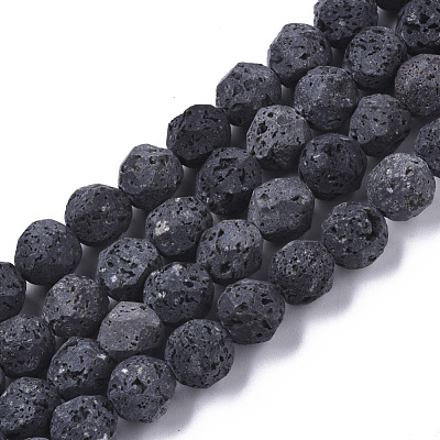 Natural Lava Rock Beads Strands G-S352-28B-01-1