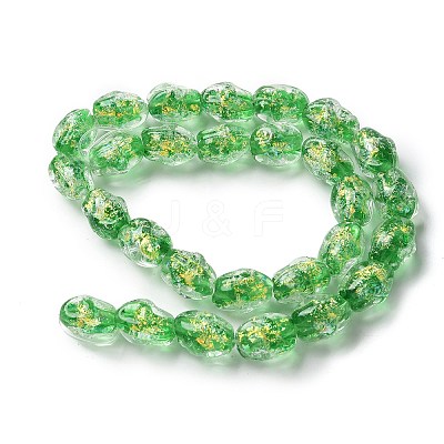 Handmade Foil Lampwork Beads Strands FOIL-Z001-06G-1
