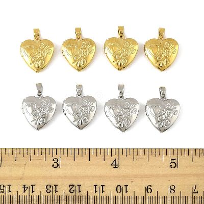 10Pcs 2 Colors Rack Plating Brass Locket Pendants KK-FS0001-89-1