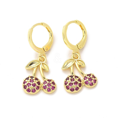 Brass Micro Pave Clear Cubic Zirconia Stud Earrings EJEW-P303-06G-1