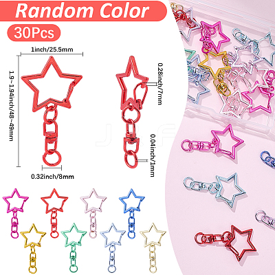 30Pcs Alloy Swivel Clasps FIND-SP0005-14-1