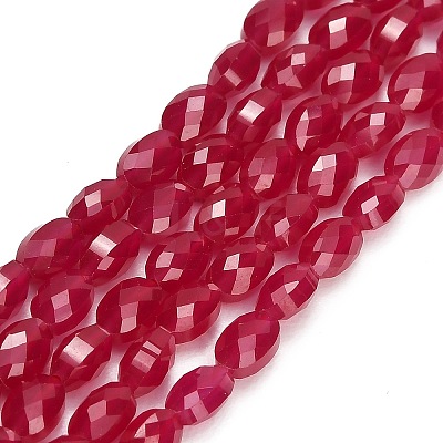 Lab Grown Red Corundum Beads Strands GG-CBAC488-01B-1