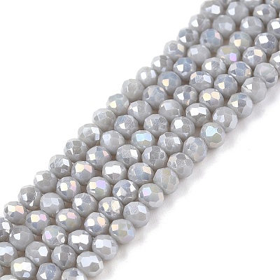 Electroplate Glass Beads Strands EGLA-A044-P3mm-B19-1