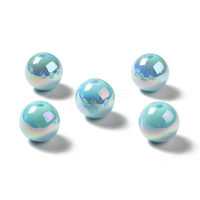 UV Plating Rainbow Iridescent Acrylic Beads LS-X-PACR-D070-01I-1