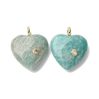 Natural Amazonite Pendants G-P588-01G-07-1