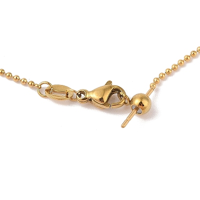 PVD Vacuum Plating 304 Stainless Steel Ball Chain Necklaces STAS-M065-19G-1