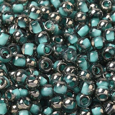 Transparent Inside Colours Glass Seed Beads SEED-H002-A-C222-1