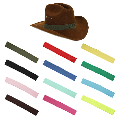 12Pcs 12 Colors Rubber String Hat Band FIND-CA0008-47-1