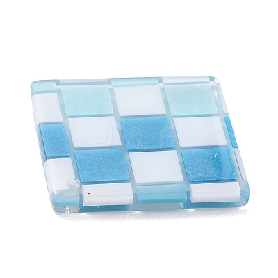 Checkerboard Style Rhombus Acrylic Pendants OACR-G008-01D-1