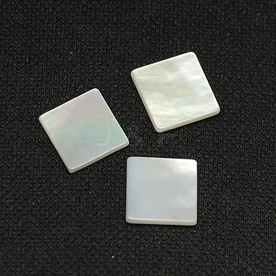 White Shell Cabochons SSHEL-I007-11-1