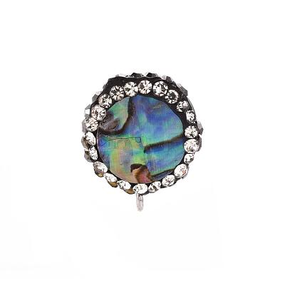 Abalone Shell/Paua Shell Stud Earring Findings X-EJEW-S198-03-1
