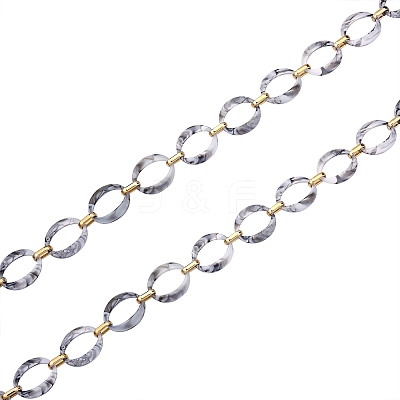 Handmade Imitation Gemstone Style Link Chains AJEW-J034-01D-1