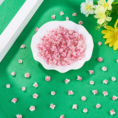 200Pcs Flower & Butterfly Resin Cabochons CRES-TA0001-89E-1