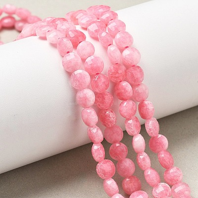 Natural Dyed White Jade Beads Strands G-C179-A6mm-02-1