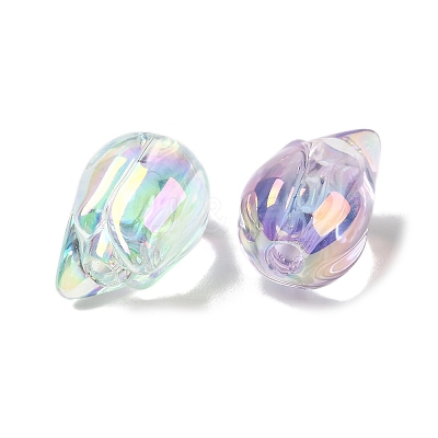 UV Plating Transparent Acrylic Beads OACR-H123-17-1