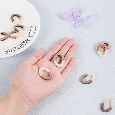 Resin & Wood Link Rings RESI-OL0001-05B-1