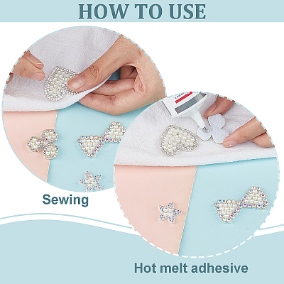 48Pcs 12 Style Non Woven Fabric Ornament Accessories DIY-AR0002-27-1